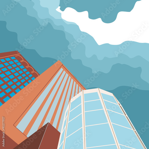 Skyscraper . Graphic design-vector illustration.