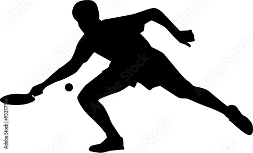 Table Tennis player with racket
