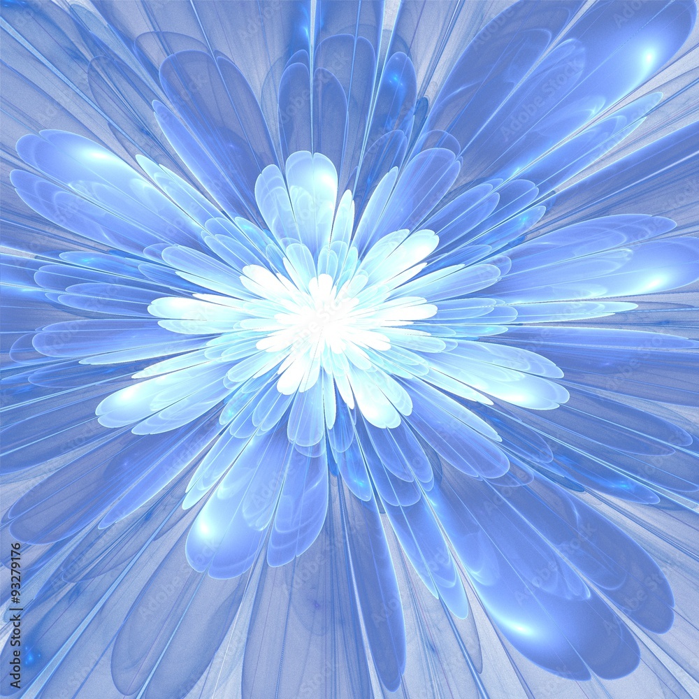 Obraz premium Blue Fractal flower