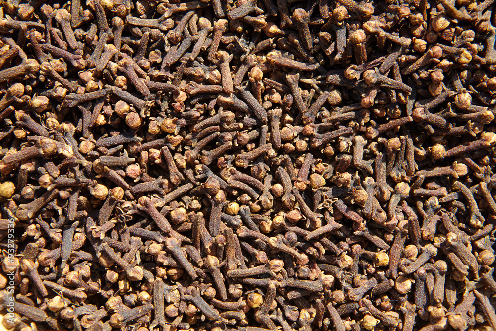 Dried clove spice as background Dried clove spice as background