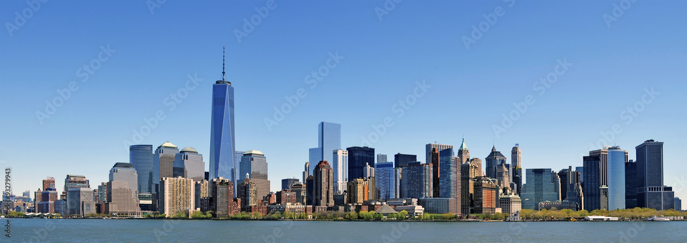 New York panorama - Upper west side, Downtown, Chelsea, Soho, Tribeca, Nolita, Battery Park, Financial District, Hudson river