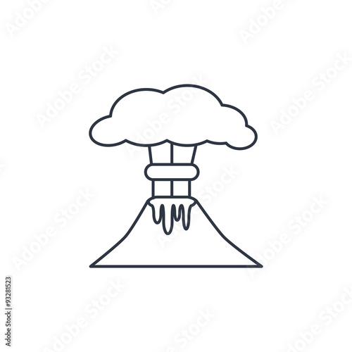 volcano mountain erupting icon
