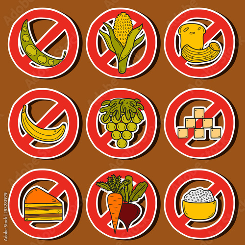 Paleo diet stickers