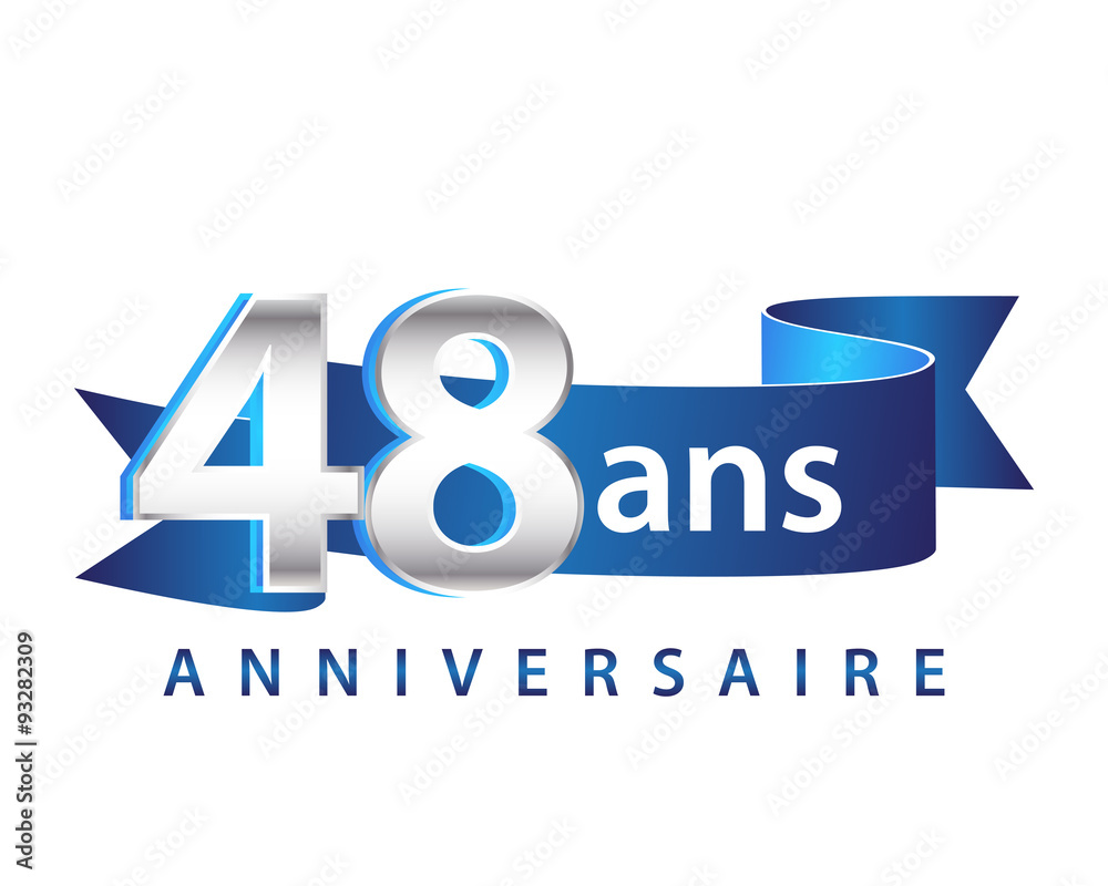 48 Ruban Bleu logo Anniversaire