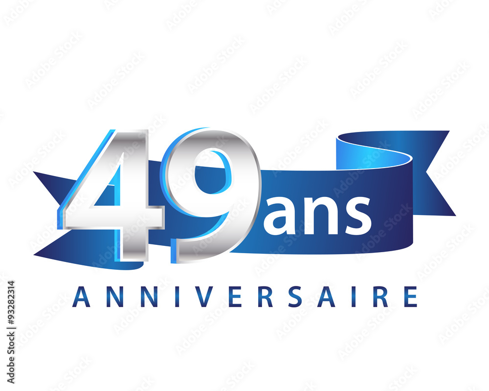 49 Ruban Bleu logo Anniversaire