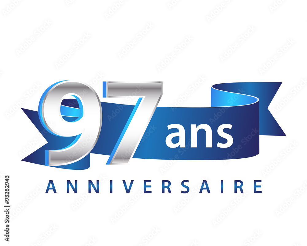 97 Ruban Bleu Logo Anniversaire