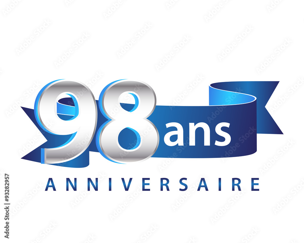 98 Ruban Bleu Logo Anniversaire