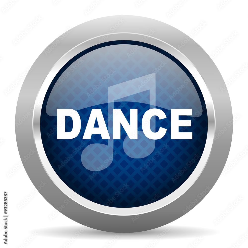 dance music blue circle glossy web icon on white background, round button for internet and mobile app dance music blue circle glossy web icon on white background, round button for internet and mobile app