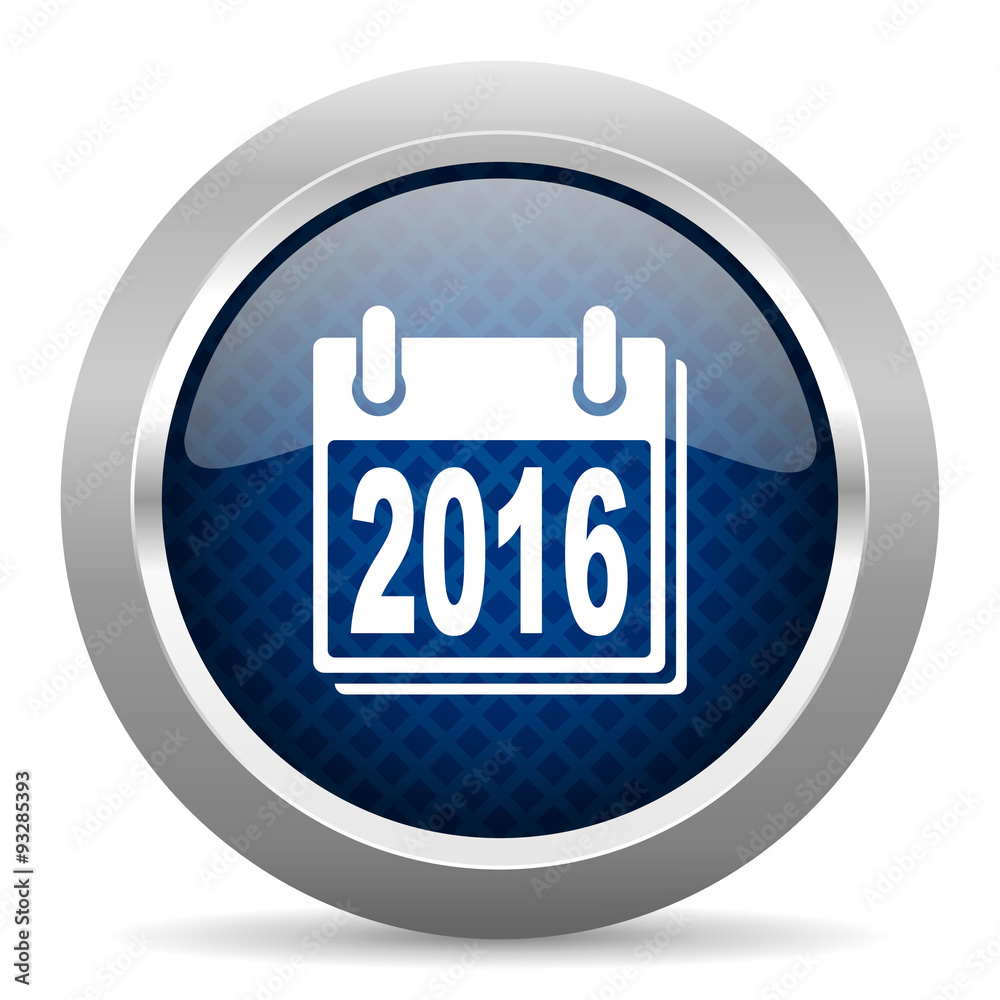 new year 2016 blue circle glossy web icon on white background, round button for internet and mobile app new year 2016 blue circle glossy web icon on white background, round button for internet and mobile app