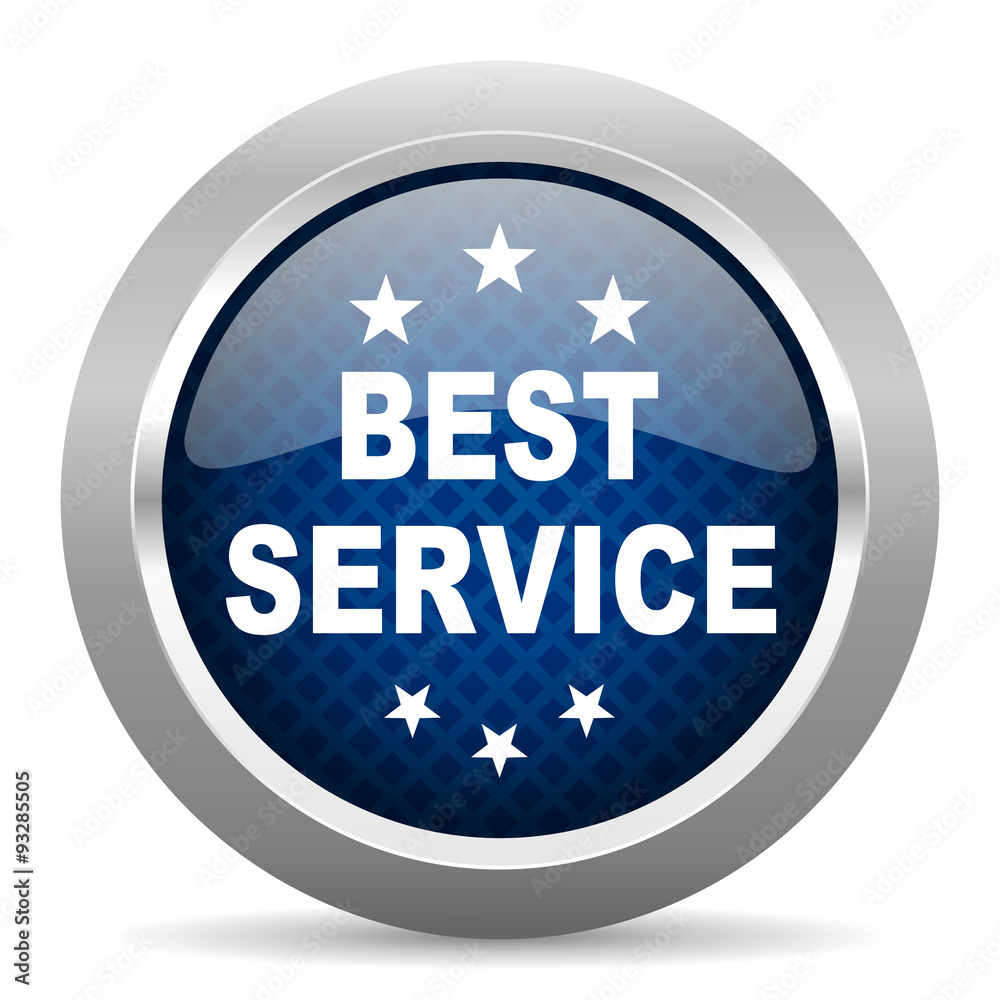 best service blue circle glossy web icon on white background, round button for internet and mobile app best service blue circle glossy web icon on white background, round button for internet and mobile app