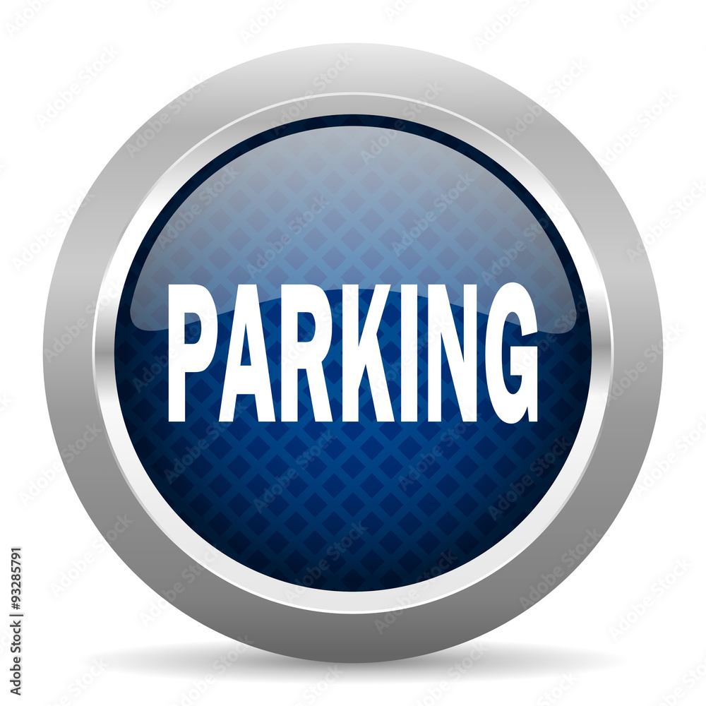 parking blue circle glossy web icon on white background, round button for internet and mobile app parking blue circle glossy web icon on white background, round button for internet and mobile app