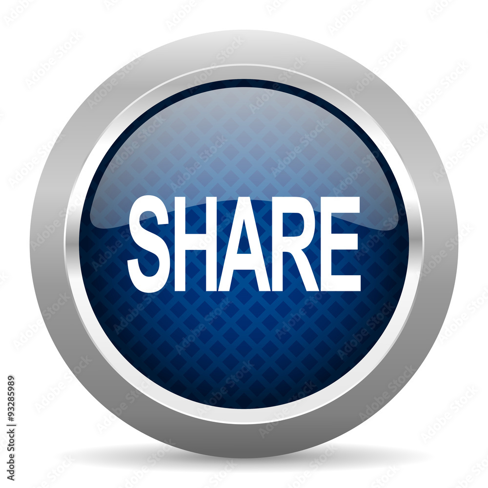 share blue circle glossy web icon on white background, round button for internet and mobile app share blue circle glossy web icon on white background, round button for internet and mobile app