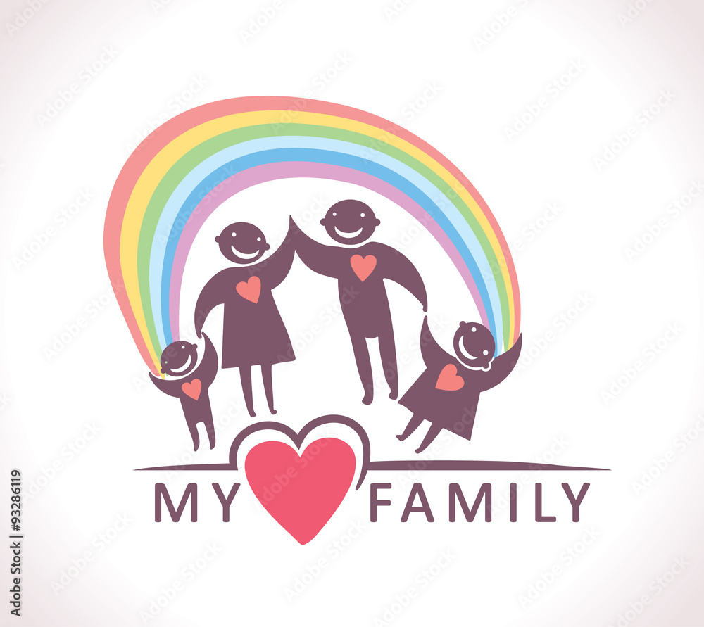 My family under the rainbow. My family under the rainbow.