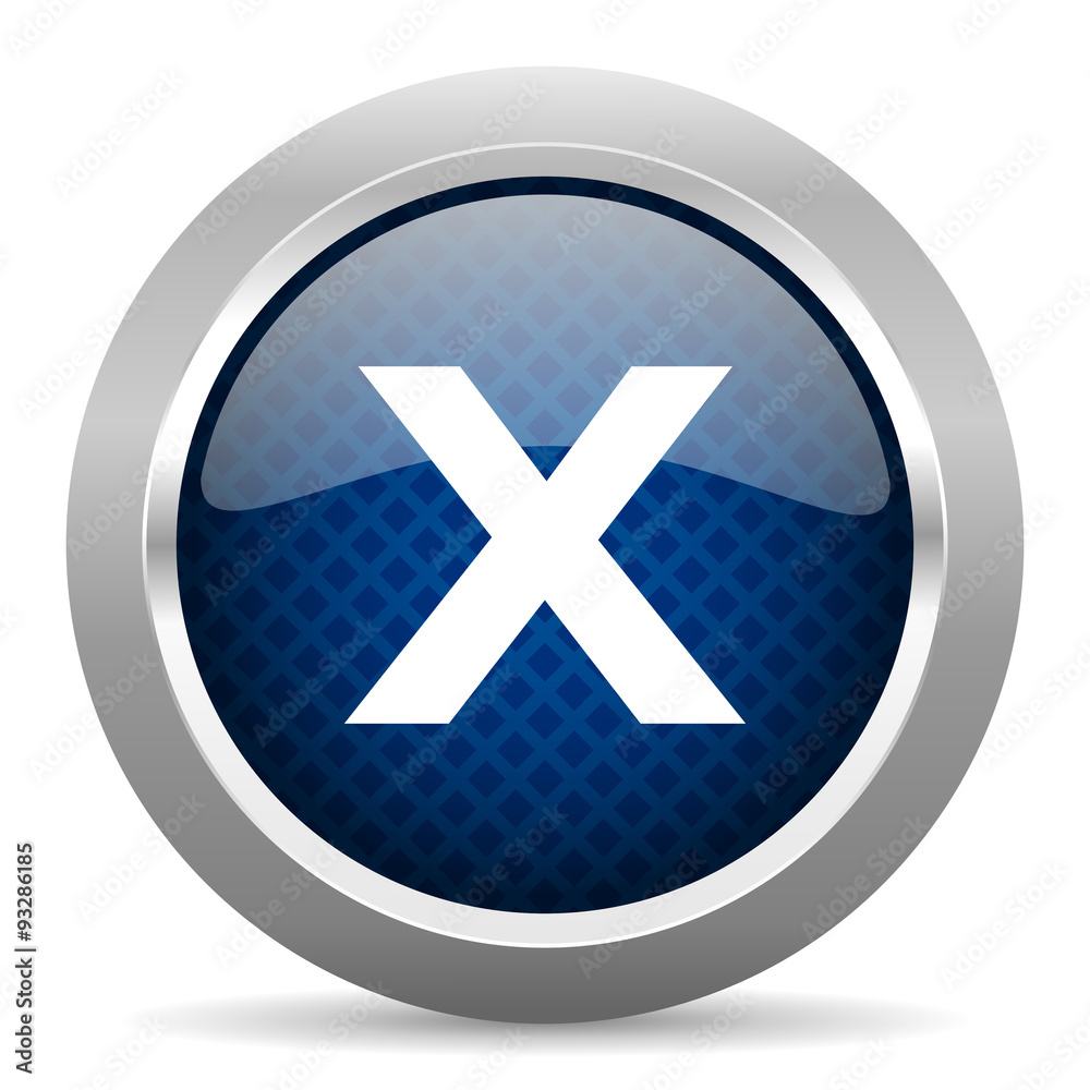 cancel blue circle glossy web icon on white background, round button for internet and mobile app cancel blue circle glossy web icon on white background, round button for internet and mobile app