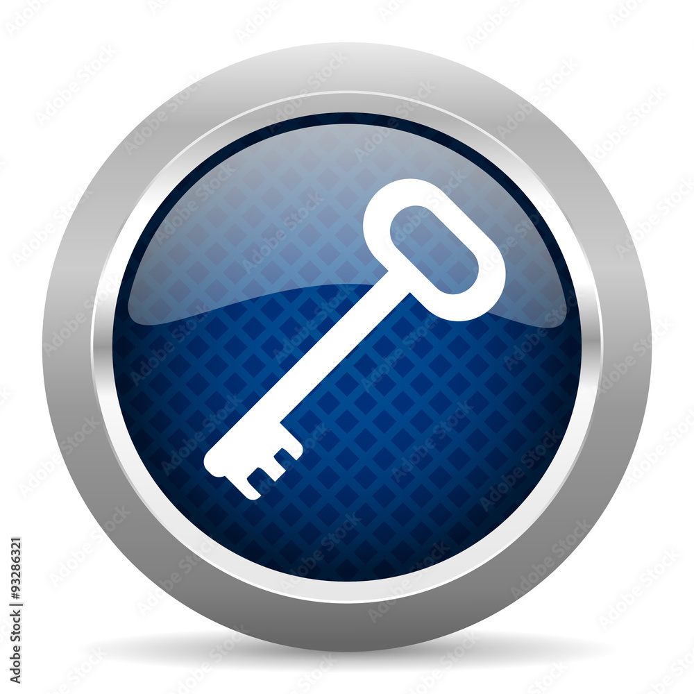 key blue circle glossy web icon on white background, round button for internet and mobile app key blue circle glossy web icon on white background, round button for internet and mobile app