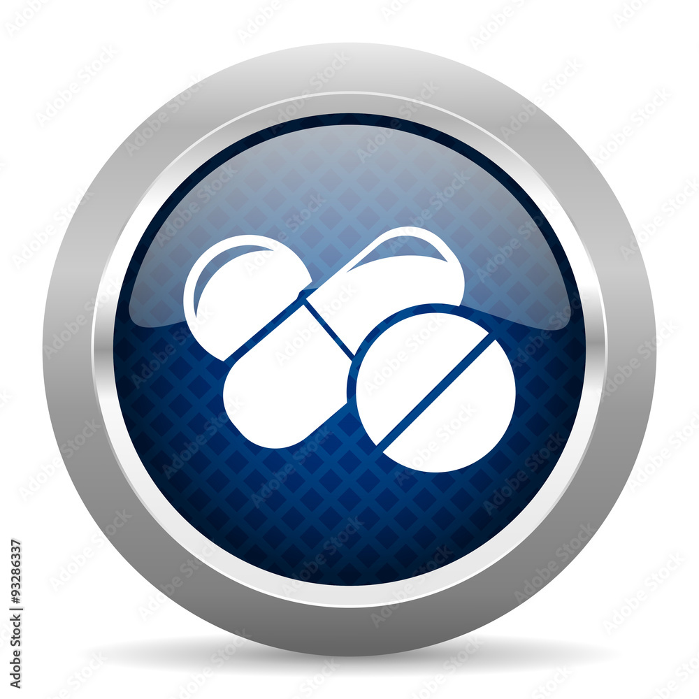 medicine blue circle glossy web icon on white background, round button for internet and mobile app medicine blue circle glossy web icon on white background, round button for internet and mobile app