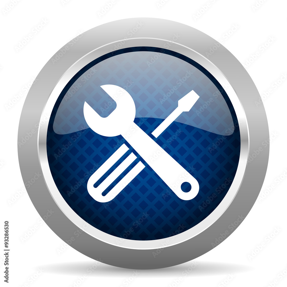 tools blue circle glossy web icon on white background, round button for internet and mobile app tools blue circle glossy web icon on white background, round button for internet and mobile app