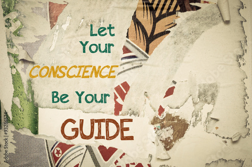Inspirational message - Let Your Conscience Be Your Guide
