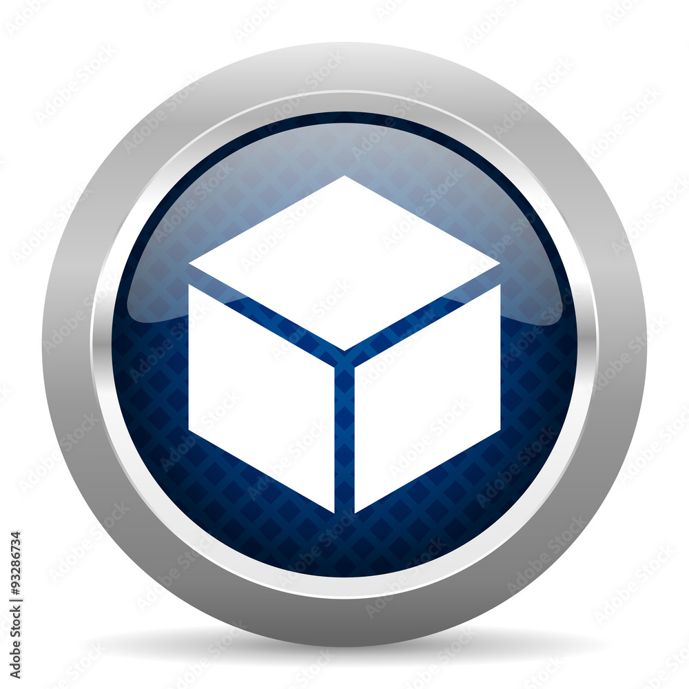 box blue circle glossy web icon on white background, round button for internet and mobile app box blue circle glossy web icon on white background, round button for internet and mobile app