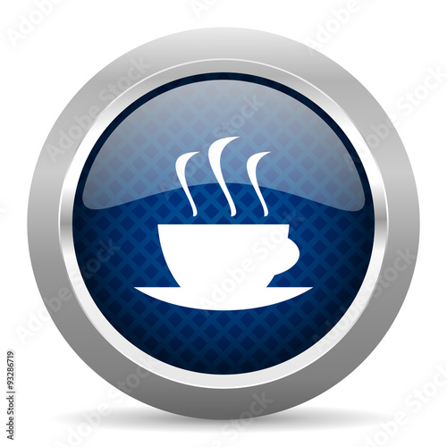 espresso blue circle glossy web icon on white background  round button for internet and mobile app