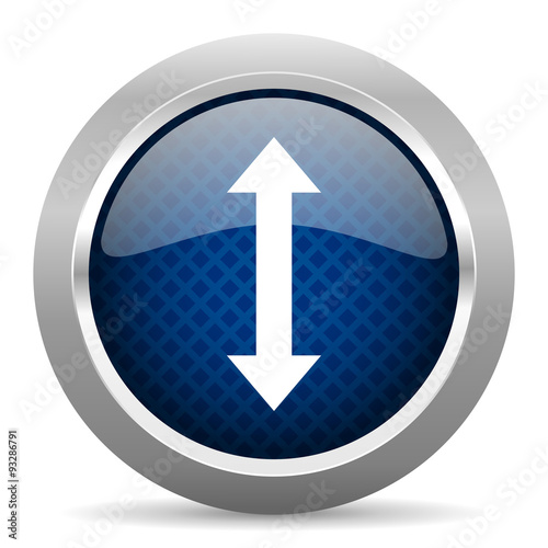 Free Download arrow blue circle glossy web icon on white background, round button for internet and mobile app - GFXLoad