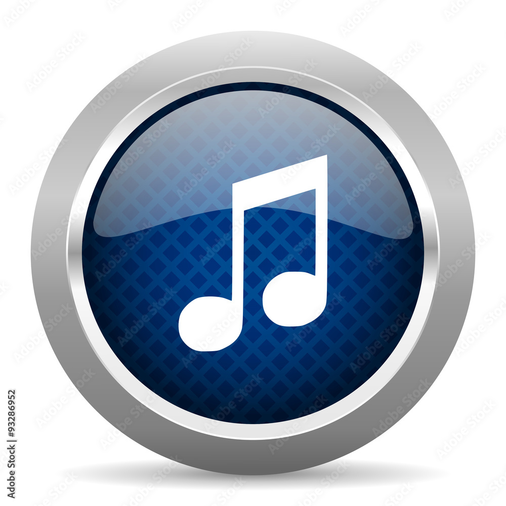 music blue circle glossy web icon on white background, round button for internet and mobile app music blue circle glossy web icon on white background, round button for internet and mobile app