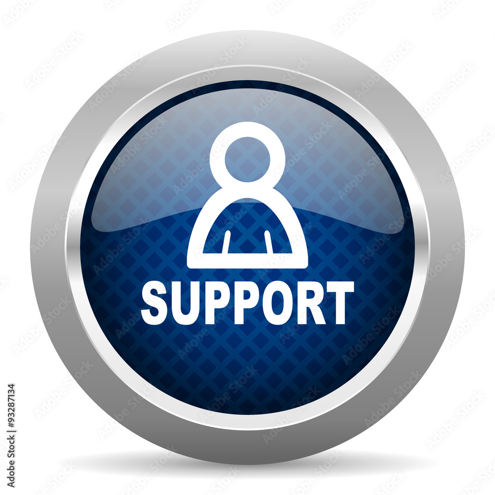 support blue circle glossy web icon on white background, round button for internet and mobile app support blue circle glossy web icon on white background, round button for internet and mobile app