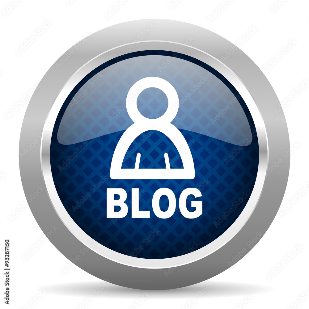 blog blue circle glossy web icon on white background, round button for internet and mobile app blog blue circle glossy web icon on white background, round button for internet and mobile app