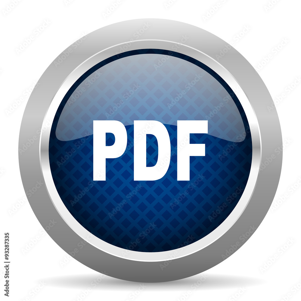 pdf blue circle glossy web icon on white background, round button for internet and mobile app pdf blue circle glossy web icon on white background, round button for internet and mobile app