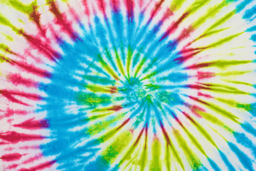 close up shot of tie dye fabric texture background