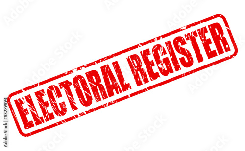 ELECTORAL REGISTER red stamp text