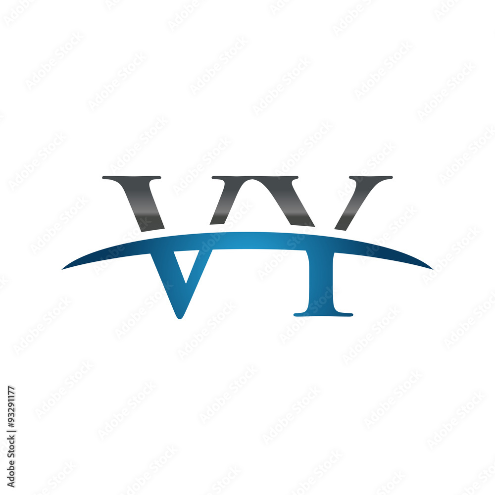 VY initial company swoosh logo blue VY initial company swoosh logo blue