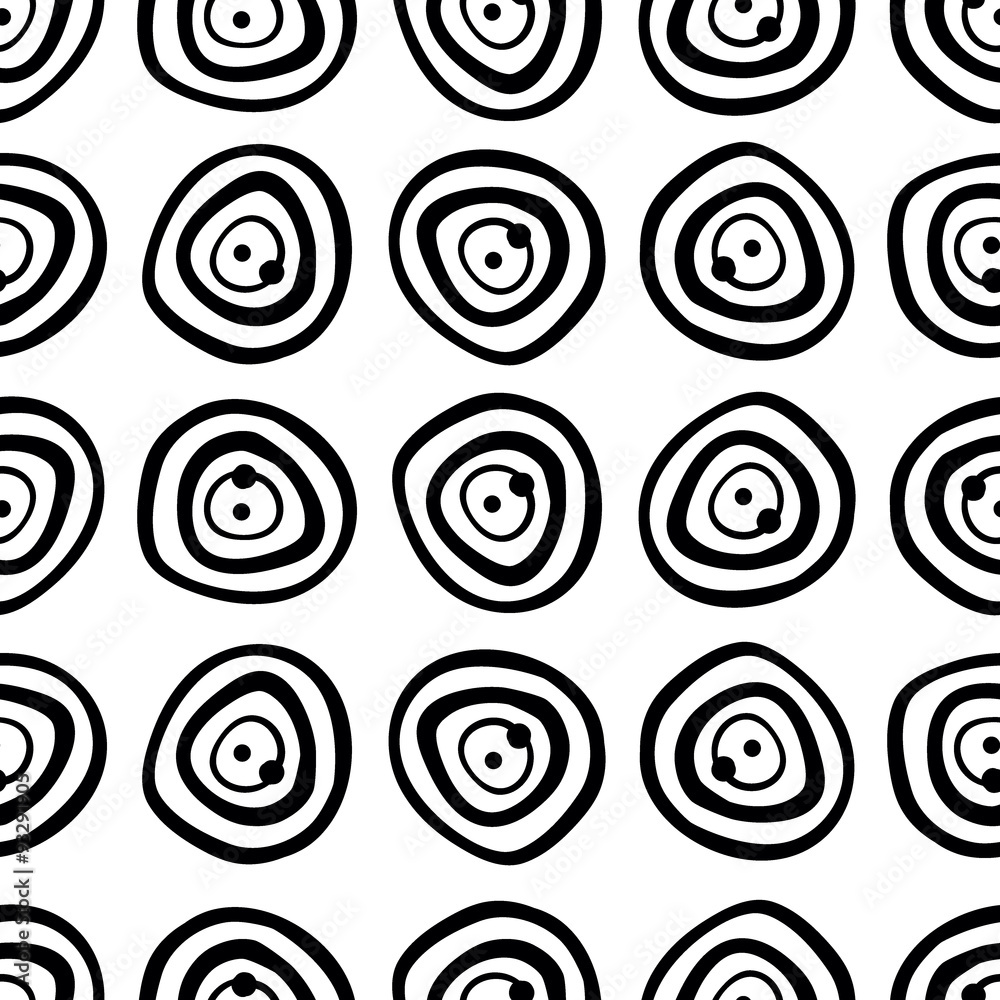 Seamless black and white pattern with abstract decorative element vector background. Perfect for wallpapers, pattern fills, web page backgrounds, surface textures, textile Seamless black and white pattern with abstract decorative element vector background. Perfect for wallpapers, pattern fills, web page backgrounds, surface textures, textile