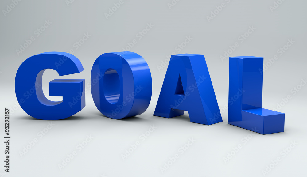 Goal word on white isolated background Goal word on white isolated background