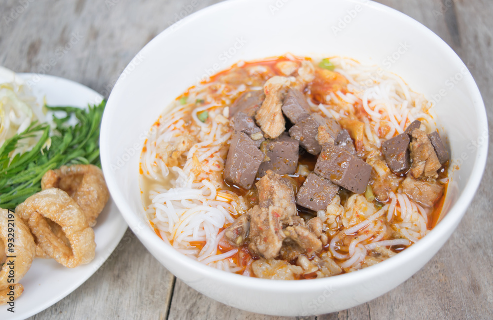 Ka-Nom-Jeen , famous food of Northern Thailand Ka-Nom-Jeen , famous food of Northern Thailand