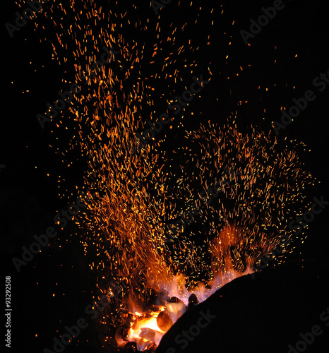 Embers and Flames of a smith's forge