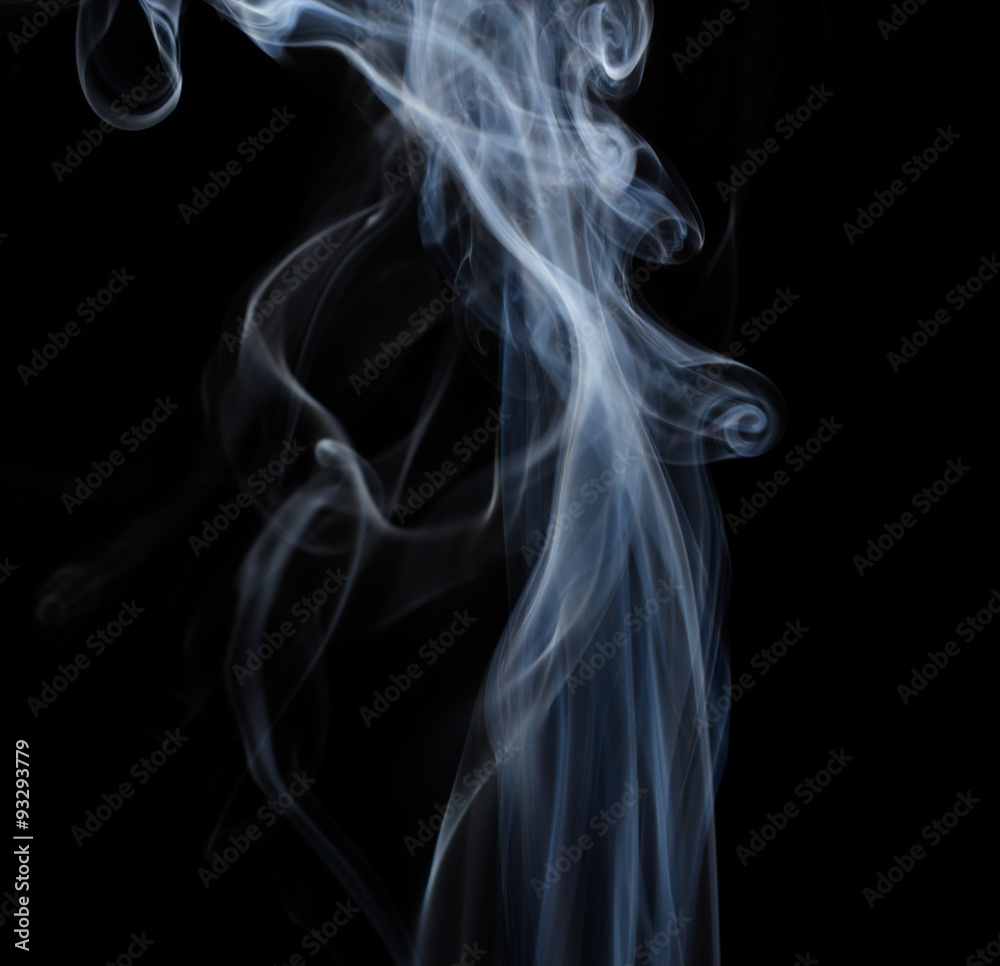 Abstract white floating smoke on dark background Abstract white floating smoke on dark background
