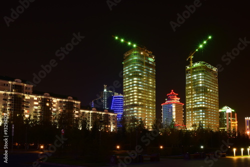 Night view in Astana, capital of Kazakstan
