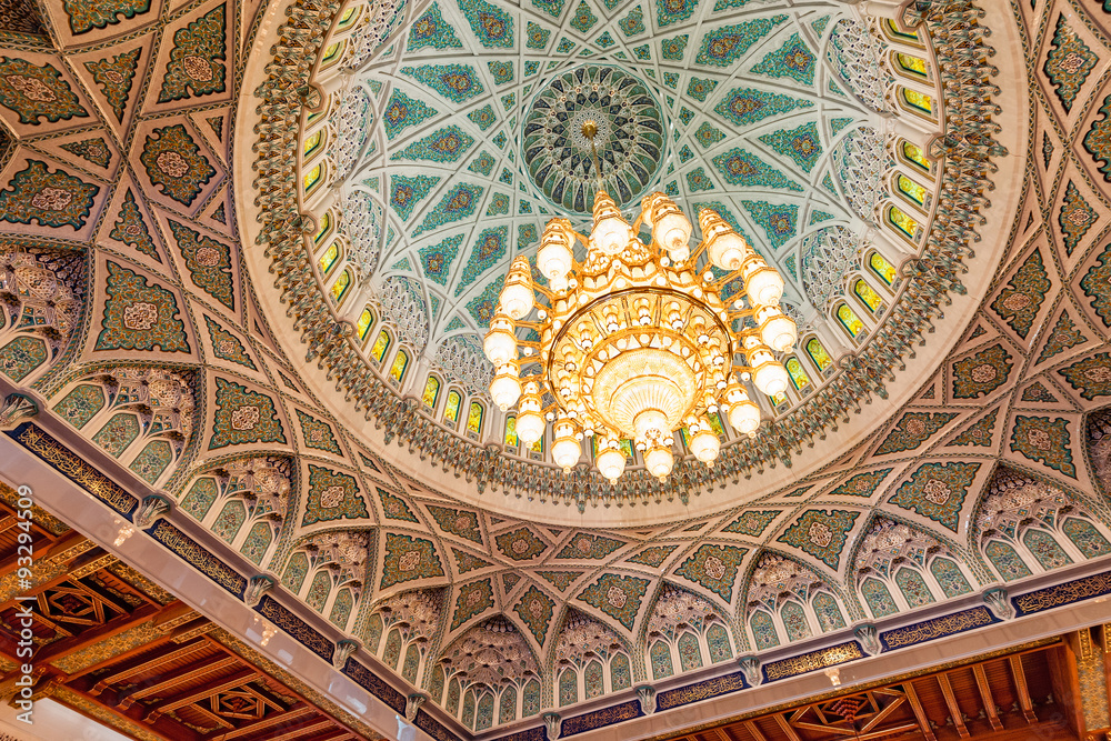 Sultan Qaboos Grand Mosque in Muscat, Oman on September 25, 2015. It was built in 2001. 