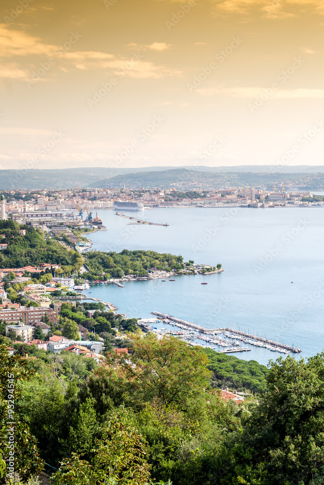 Fototapeta premium Panorama of Trieste, Italy