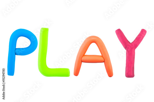 play,clay on white background