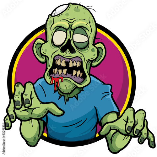 Vector illustration of Cartoon zombie photo