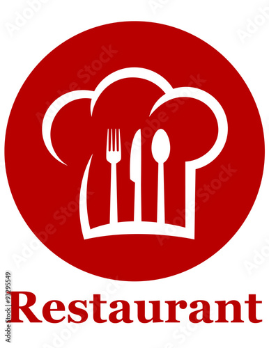 red restaurant icon