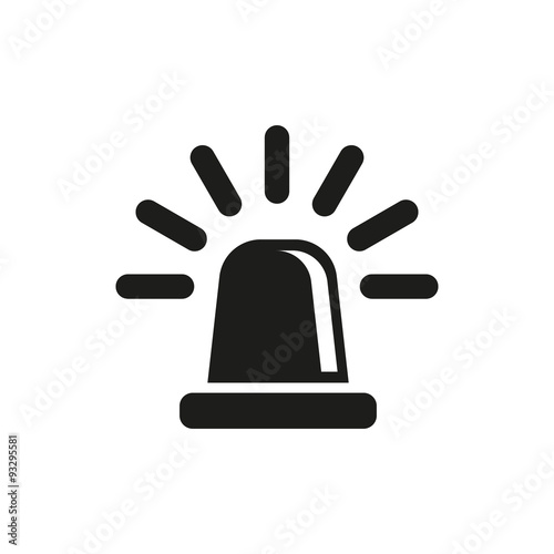 The flasher icon. Police and  ambulance, alarm, beacon symbol. Flat