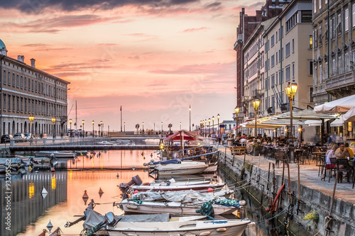 Canal grande in Trieste city center, Italy photo