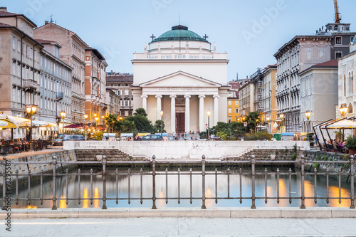 Canal grande in Trieste city center, Italy