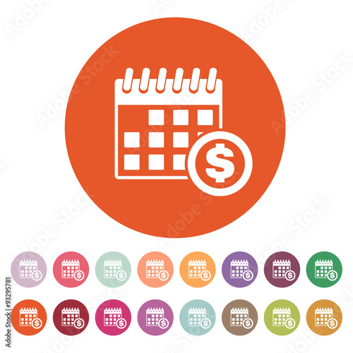 The pay day icon. Tax and payment, dividends symbol. Flat