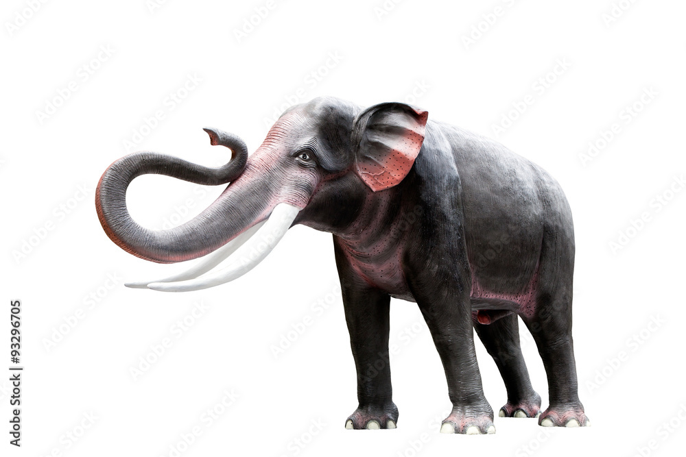 cement elephant  isolate on white background,with clipping path.