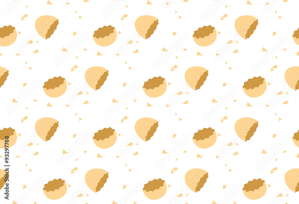 egg shell broke cracked illustration seamless pattern vector egg shell broke cracked illustration seamless pattern vector