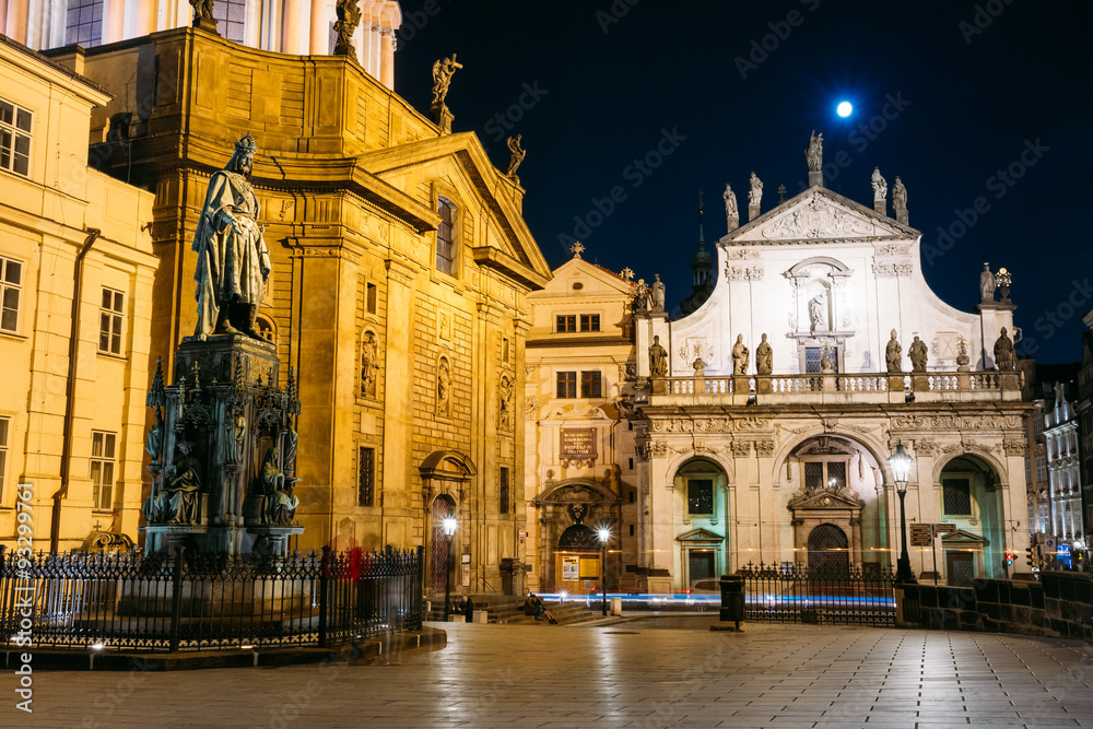 Statue Of Czech King Charles Iv In Prague, Czech Republic